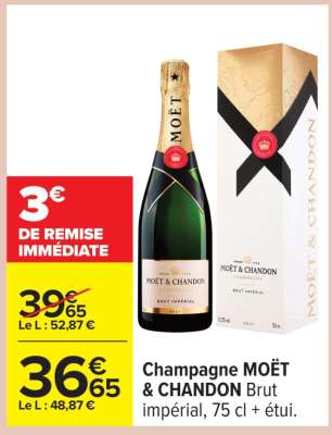 Champagne MOËT & CHANDON Brut impérial, 75 cl + étui
