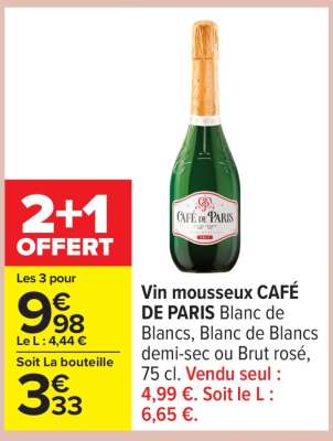 Vin Mousseux Café De Paris