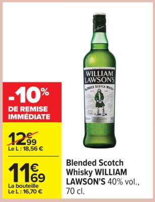 Blended Scotch Whisky WILLIAM LAWSON'S 40% vol., 70 cl