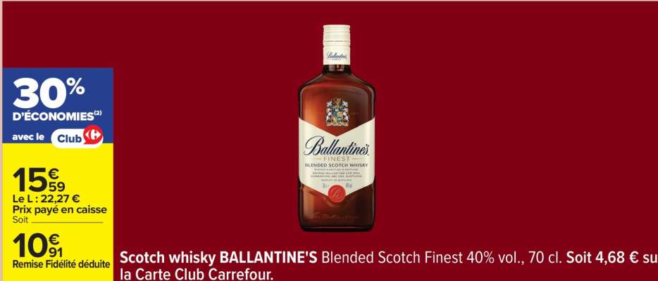 Scotch whisky BALLANTINE'S