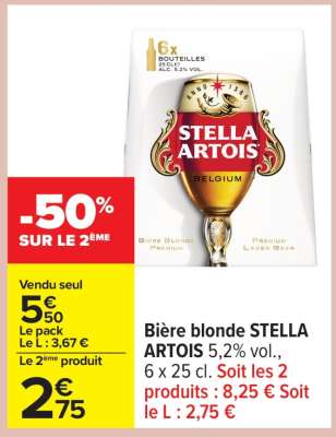 BIÈRE BLONDE STELLA ARTOIS