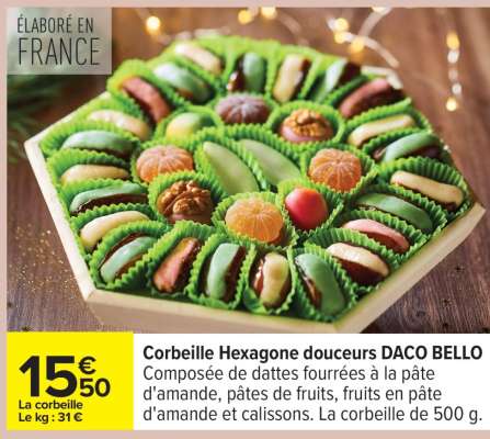 Corbeille Hexagone douceurs DACO BELLO