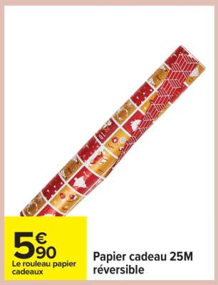 Papier cadeau 25M réversible