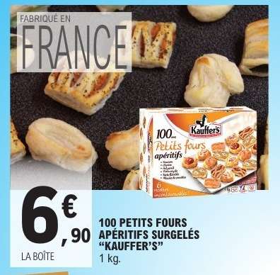 100 Petits Fours Apéritifs Surgelés 'Kauffer's'
