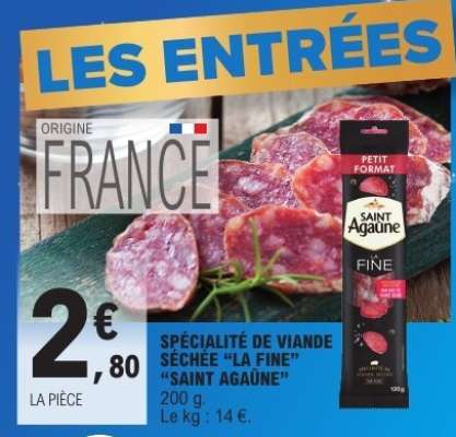 Spécialité de Viande Séchée La Fine Saint-Agaûne