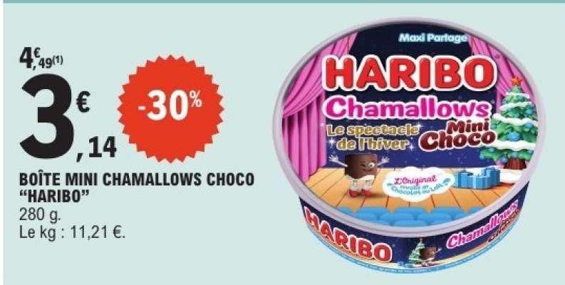 BOÎTE MINI CHAMALLOWS CHOCO “HARIBO”