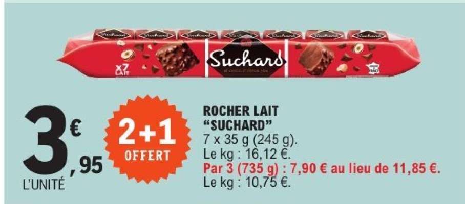 Rocher lait SUCHARD