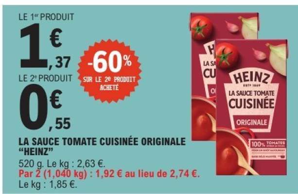 La Sauce Tomate Cuisinée Originale 'Heinz'