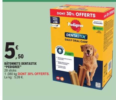 BÂTONNETS DENTASTIX “PEDIGREE”