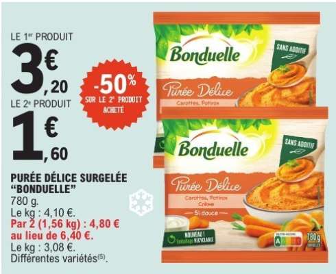 PURÉE DÉLICE SURGELÉE “BONDUELLE”