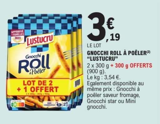 Gnocchi Roll à Poêler "Lustucru"