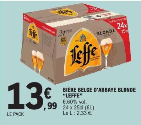 BIÈRE BELGE D'ABBAYE BLONDE 'LEFFE'