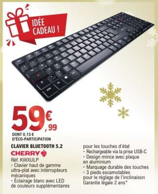 CLAVIER BLUETOOTH 5.2 CHERRY