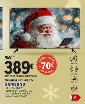 TÉLÉVISEUR 55'' SMART TV SAMSUNG