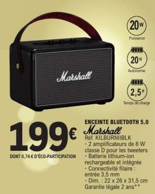 Enceinte Bluetooth 5.0 Marshall