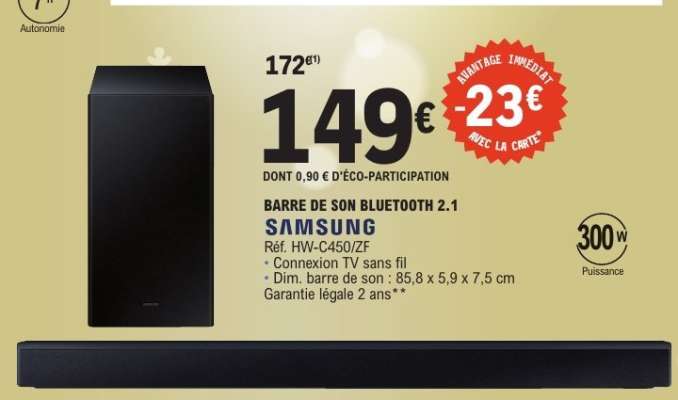 BARRE DE SON BLUETOOTH 2.1 SAMSUNG