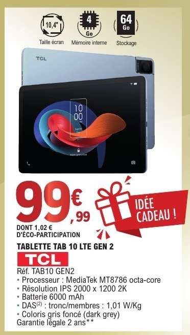 TABLETTE TAB 10 LTE GEN 2