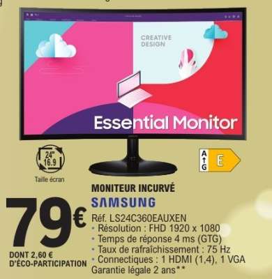 MONITEUR INCURVÉ SAMSUNG