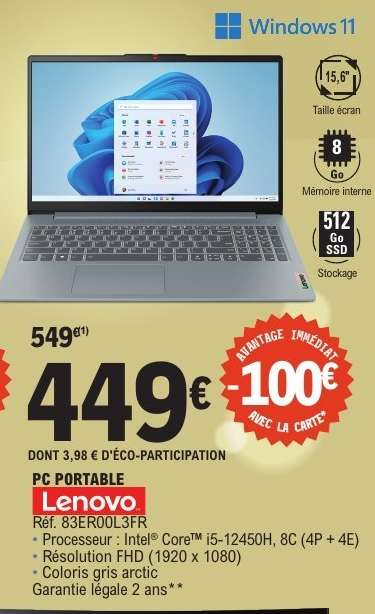 PC PORTABLE "LENOVO"