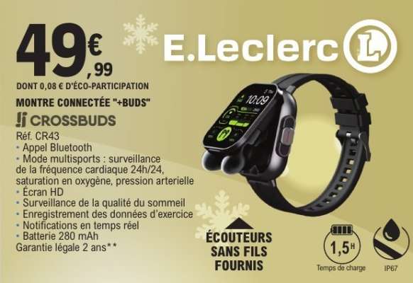 MONTRE CONNECTÉE “+BUDS”