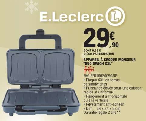 APPAREIL À CROQUE-MONSIEUR 'DUO DWICH XXL'