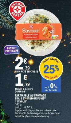 TARTINABLE AU FROMAGE FRAIS ET SAUMON FUMÉ