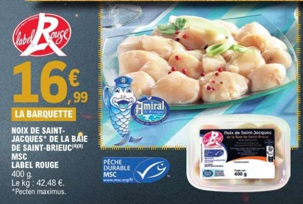 NOIX DE SAINT-JACQUES* DE LA BAIE DE SAINT-BRIEUC