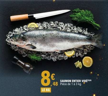 SAUMON ENTIER VIDÉ