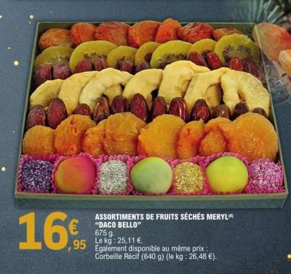 ASSORTIMENTS DE FRUITS SÉCHÉS MERYL