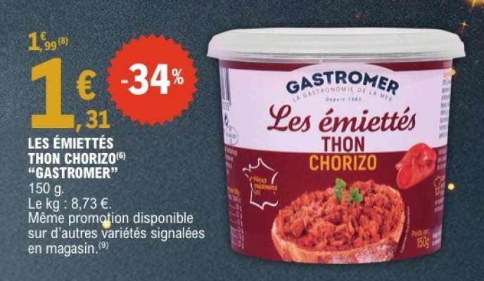 LES ÉMIETTÉS THON CHORIZO "GASTROMER"
