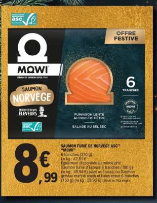 SAUMON FUMÉ DE NORVÈGE ASC “MOWI”