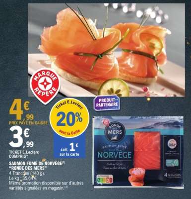 SAUMON FUMÉ DE NORVÈGE "RONDE DES MERS"