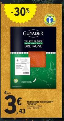 Truite fumée de Bretagne