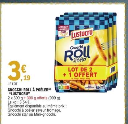 Gnocchi Roll à Poêler "Lustucru"