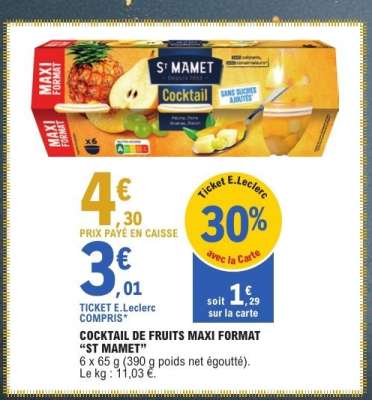 COCKTAIL DE FRUITS MAXI FORMAT “ST MAMET”