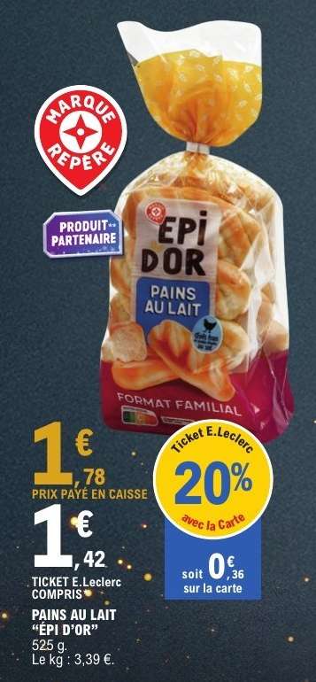PAINS AU LAIT 'ÉPI D'OR'