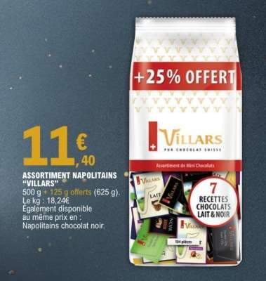 ASSORTIMENT NAPOLITAINS “VILLARS”