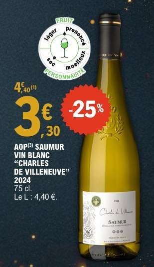AOP Saumur Vin Blanc 'Charles de Villeneuve' 2024