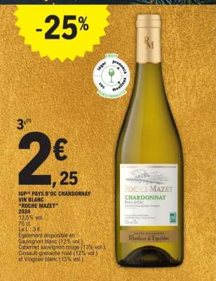 IGP Pays d'Oc Chardonnay Vin Blanc "Roche Mazet" 2024