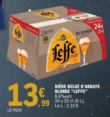 BIÈRE BELGE D'ABBAYE BLONDE 'LEFFE'