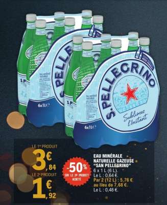 Eau Minérale Naturelle Gazeuse 'San Pellegrino'