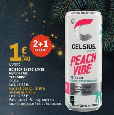 Boisson Énergisante Peach Vibe “Celsius”