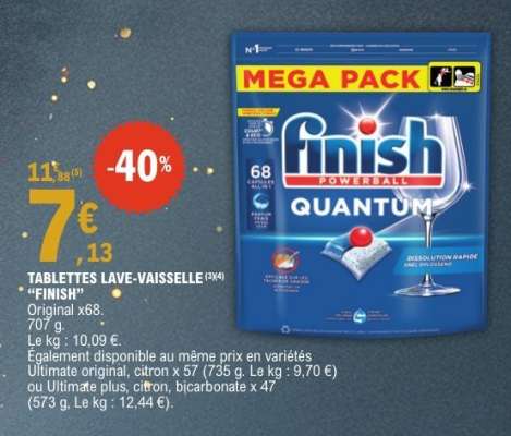 Tablettes Lave Vaisselle Finish