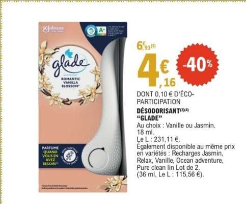 DÉSODORISANT “GLADE”