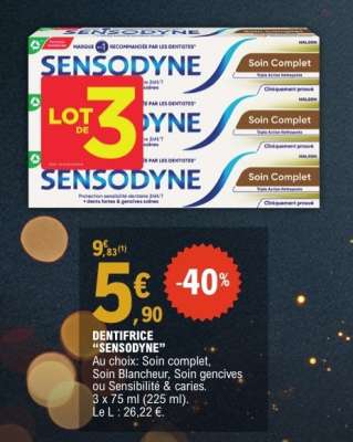 Dentifrice Sensodyne