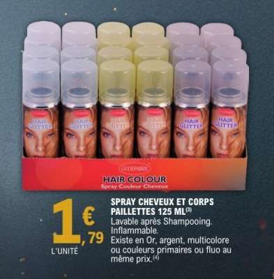 SPRAY CHEVEUX ET CORPS PAILLETTES 125 ML