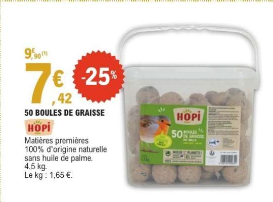 50 BOULES DE GRAISSE