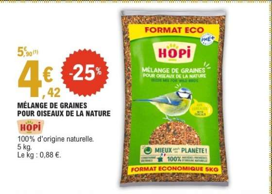 MÉLANGE DE GRAINES POUR OISEAUX DE LA NATURE