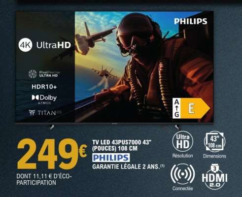 PHILIPS TV LED 43PUS7000 43"
