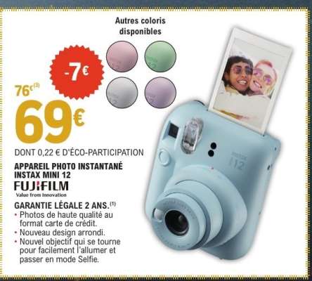Appareil photo instantané - Instax Mini 12